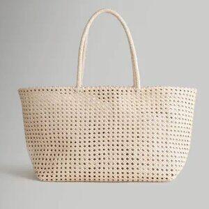 Madewell The Handwoven Cane Tote NWT